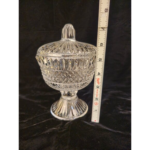Vintage Fostoria Crystal Compote with Lid - Picture 2 of 8